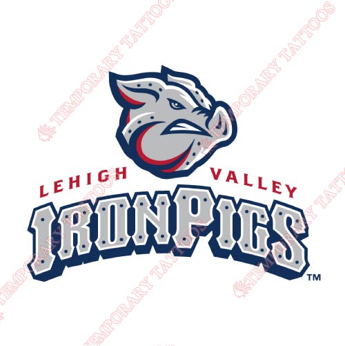 Lehigh Valley IronPigs Customize Temporary Tattoos Stickers NO.7979